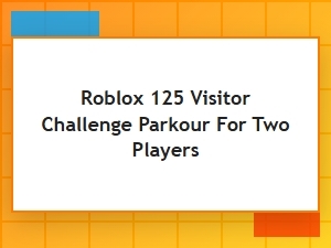 Parkour Duos Face Roblox Visitor Challenge